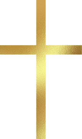 Gold Easter Cross Illustration